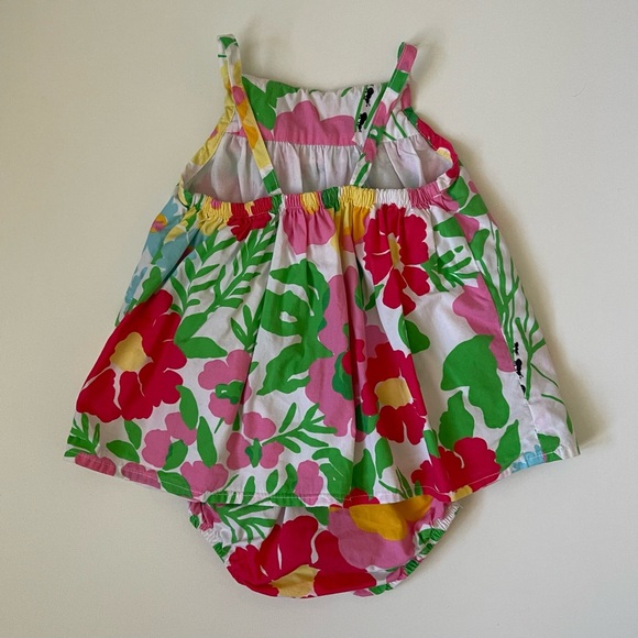 Lily Pulitzer Girls’ Sarafina Ant Print Dress with Matching Diaper Cover - 3-6M - Picture 7 of 13
